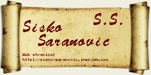 Sisko Šaranović vizit kartica